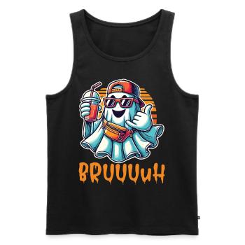 Unheimliches Lustiges Halloween Gespenst - Männer Premium Bio Tank Top - Schwarz - Vorne - Michal (187cm)