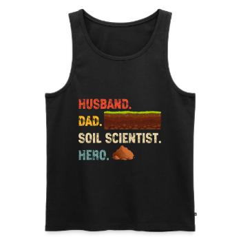 Bodenwissenschaftler Science du sol - Débardeur bio Premium Homme - noir - Devant - Michal (187cm)