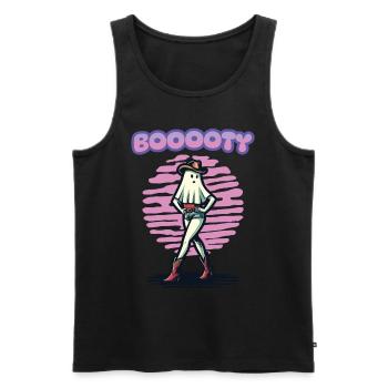 Drôle Halloween Butin Cowboy Fille Fantôme - Débardeur bio Premium Homme - noir - Devant - Michal (187cm)