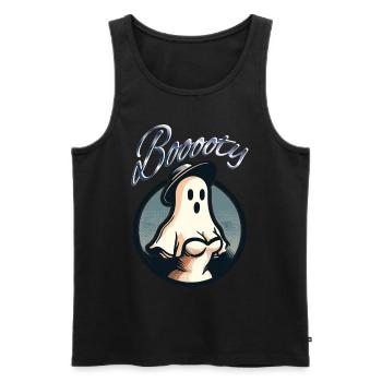 Lustiges Halloween Booty Geistermotiv - Männer Premium Bio Tank Top - Schwarz - Vorne - AI Model Male 178 light (178cm)