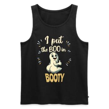 Ghost butt I put the boo in booty - Men's Premium Organic Tank Top - black - Front - Michal (187cm)