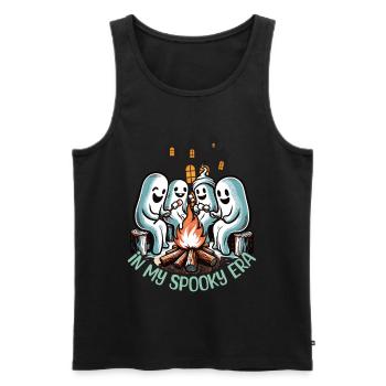 Halloween Geister In Meiner Spooky Ära - Männer Premium Bio Tank Top - Schwarz - Vorne - Michal (187cm)