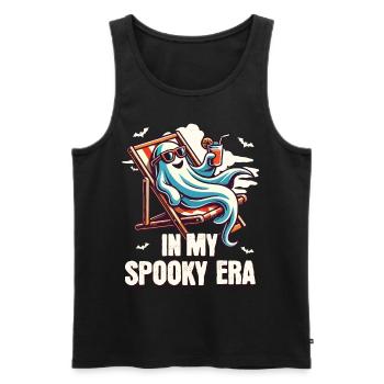 gHalloween Geist In Meiner Spooky Ära - Männer Premium Bio Tank Top - Schwarz - Vorne - Michal (187cm)