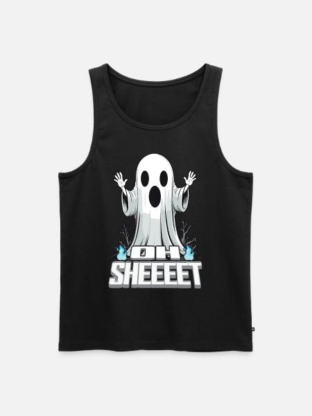 Halloween Oh Sheet Ghost Funny - Men's Premium Organic Tank Top - black