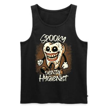 Spooky Zahnhygieniker Halloween Zahn - Männer Premium Bio Tank Top - Schwarz - Vorne - AI Model Male 178 light (178cm)