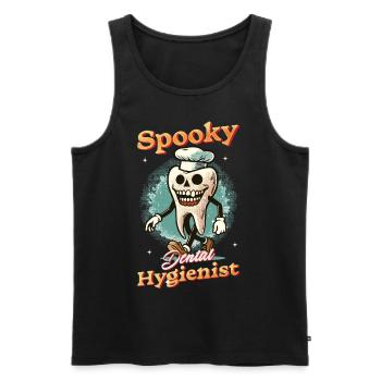 Spooky Zahnhygieniker Halloween Spaß - Männer Premium Bio Tank Top - Schwarz - Vorne - Michal (187cm)