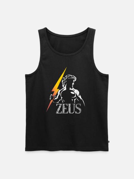 Zeus Dieu, mythologie grecque - Débardeur bio Premium Homme - noir