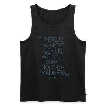 Zitat von Aristoteles gibt es kein großes Genie ohne - Männer Premium Bio Tank Top - Schwarz - Vorne - AI Model Male 178 light (178cm)