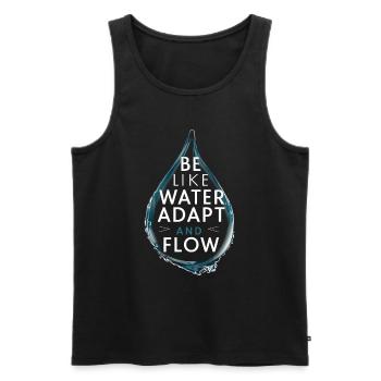 Be like water adapt and flow Waterdrop - Men's Premium Organic Tank Top - black - Front - AI Model Male 178 light (178cm)