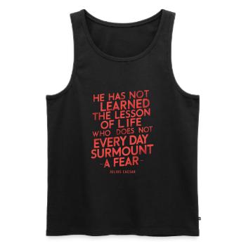 Julius Cäsar hat die Lektion des Lebens nicht gelernt - Männer Premium Bio Tank Top - Schwarz - Vorne - AI Model Male 178 light (178cm)