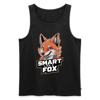 Smart like a fox - Men's Premium Organic Tank Top - black - Front - AI Model Male 178 light (178cm)