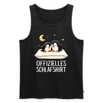 Chemise de nuit officielle Pingouins Penguin Paire - Débardeur bio Premium Homme - noir - Devant - Michal (187cm)