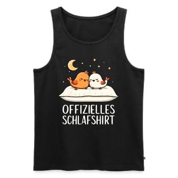 Official Sleep Shirt Birds Bird Pair - Men's Premium Organic Tank Top - black - Front - AI Model Male 178 light (178cm)