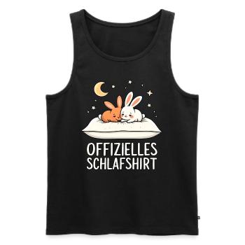 Official Sleeping Shirt Rabbit Pair - Men's Premium Organic Tank Top - black - Front - Michal (187cm)