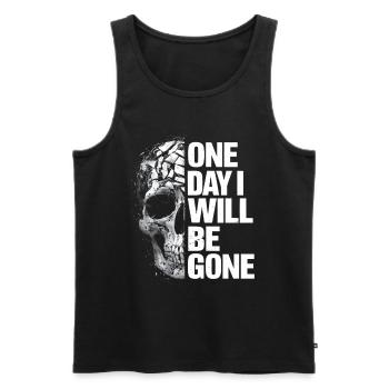 Schädel, eines Tages werde ich weg sein - Männer Premium Bio Tank Top - Schwarz - Vorne - Michal (187cm)