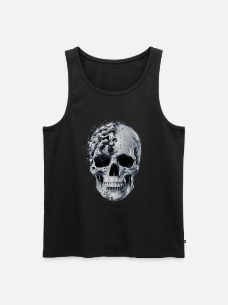 Zerfallener Schädel - Männer Premium Bio Tank Top - Schwarz