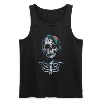 Le Jour des Morts / Squelette / Crâne de Sucre - Débardeur bio Premium Homme - noir - Devant - Michal (187cm)