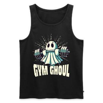 Gym Ghoul Creepy Fitness Ghost - Débardeur bio Premium Homme - noir - Devant - Michal (187cm)