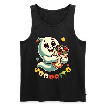 Booorrito Ghost for Burrito Fans - Men's Premium Organic Tank Top - black - Front - AI Model Male 178 light (178cm)