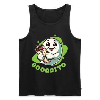 Ghost Boorrito for Burrito Lovers - Men's Premium Organic Tank Top - black - Front - AI Model Male 178 light (178cm)