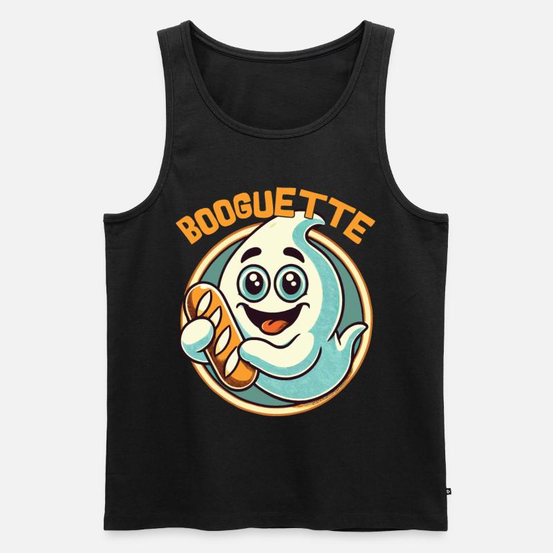Gespenst Baguette Boogette Freude - Männer Premium Bio Tank Top - Schwarz