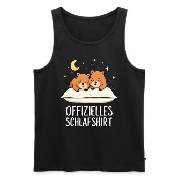 Official Sleep Shirt Capybaras Capybara Pair - Men's Premium Organic Tank Top - black - Front - Michal (187cm)