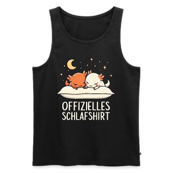 Chemise de nuit officielle Axolotl Paire - Débardeur bio Premium Homme - noir - Devant - Michal (187cm)