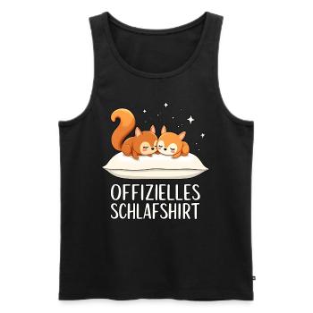 Chemise de nuit officielle Squirrel Pair - Débardeur bio Premium Homme - noir - Devant - Michal (187cm)
