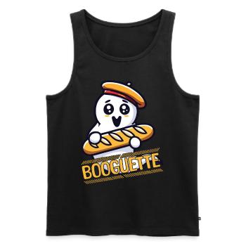 Fantôme avec baguette booguette fun - Débardeur bio Premium Homme - noir - Devant - Michal (187cm)