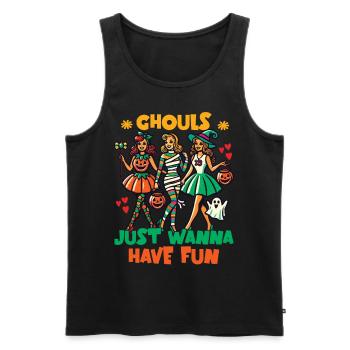 Ghouls Just want to Have Fun Halloween Fun - Men's Premium Organic Tank Top - black - Front - AI Model Male 178 light (178cm)