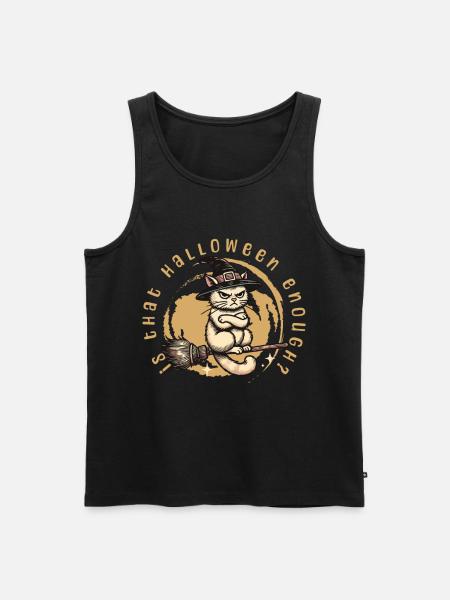 Is Halloween enough witch cat - Men's Premium Organic Tank Top - black