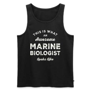 This Is What an Awesome Marine Biologist - Men's Premium Organic Tank Top - black - Front - Michal (187cm)