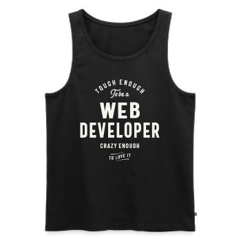 Tough Enough to Be a Web Developer - Men's Premium Organic Tank Top - black - Front - Michal (187cm)