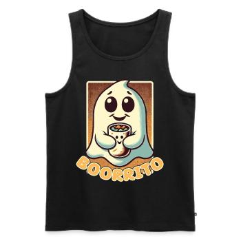 Ghost Boorrito Fun For Burrito Lovers - Men's Premium Organic Tank Top - black - Front - AI Model Male 178 light (178cm)