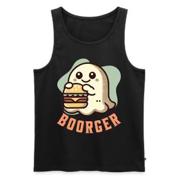 Ghost Boorger for Hamburg fans - Men's Premium Organic Tank Top - black - Front - Michal (187cm)