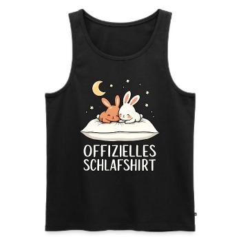 Official Sleeping Shirt Bunny Bunny Pair - Men's Premium Organic Tank Top - black - Front - Michal (187cm)