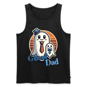 Ghoul Dad Drôle Motif Fantôme - Débardeur bio Premium Homme - noir - Devant - Michal (187cm)