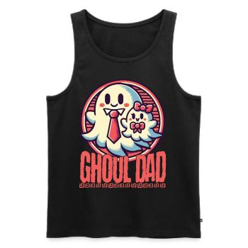 Ghoul Dad Motif Fantôme Élégant - Débardeur bio Premium Homme - noir - Devant - Michal (187cm)