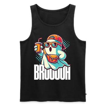 Ghost Broth Instead Of Boo Stylish - Men's Premium Organic Tank Top - black - Front - AI Model Male 178 light (178cm)