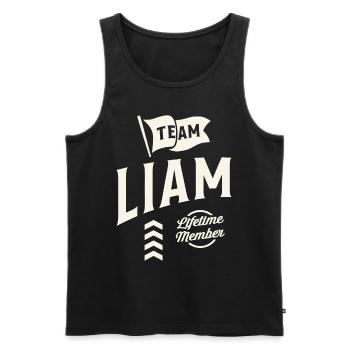 Team Liam Lifetime Member Personalized Name Liam - Men's Premium Organic Tank Top - black - Front - AI Model Male 178 light (178cm)