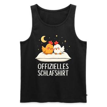 Official Sleep Shirt Chickens Chicken Pair - Men's Premium Organic Tank Top - black - Front - Michal (187cm)
