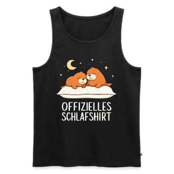 Official Sleep Shirt Walrus Walrus Pair - Men's Premium Organic Tank Top - black - Front - Michal (187cm)
