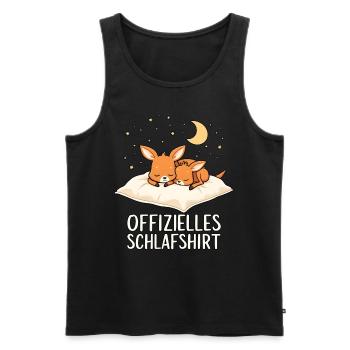 Official Sleep Shirt Kangaroos Kangaroo Pair - Men's Premium Organic Tank Top - black - Front - Michal (187cm)