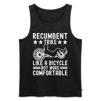 Recumbent Trike Liegetrike Liegedreirad - Männer Premium Bio Tank Top - Schwarz - Vorne - Michal (187cm)