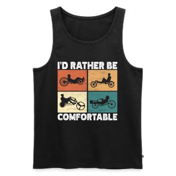 Recumbent Trike Liegetrike Liegedreirad - Männer Premium Bio Tank Top - Schwarz - Vorne - Michal (187cm)