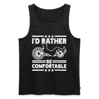 Recumbent Trike Liegetrike Liegedreirad - Männer Premium Bio Tank Top - Schwarz - Vorne - Michal (187cm)