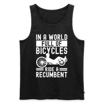 Recumbent Trike Liegetrike Liegedreirad - Männer Premium Bio Tank Top - Schwarz - Vorne - Michal (187cm)