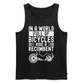 Recumbent Trike Liegetrike Liegedreirad - Männer Premium Bio Tank Top - Schwarz - Vorne - Michal (187cm)
