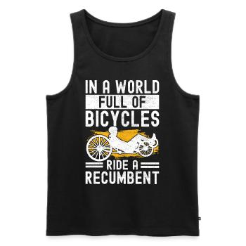 Recumbent Trike Liegetrike Liegedreirad - Männer Premium Bio Tank Top - Schwarz - Vorne - Michal (187cm)