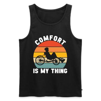Recumbent Trike Liegetrike Liegedreirad - Männer Premium Bio Tank Top - Schwarz - Vorne - Michal (187cm)